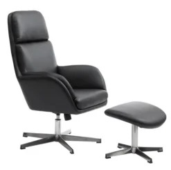 Fauteuil A/repose-pieds TANKEDAL Noir