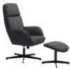 Fauteuil A/repose-pieds TANKEDAL Gris Foncé