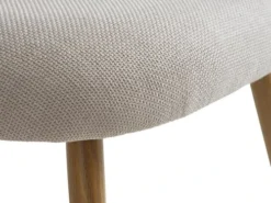 Fauteuil THORUP Tissu Beige/coloris Chêne -Ambiance Maison 212371