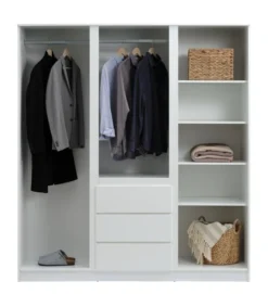 Armoire LIMFJORDEN 180x200 Combi Blanc -Ambiance Maison 213413