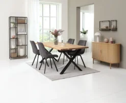 Étagère TRAPPEDAL 5 Tablettes Chêne/noir -Ambiance Maison 213728