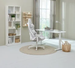 Bibliothèque MOSBJERG 10 Tablettes Blanc -Ambiance Maison 214555