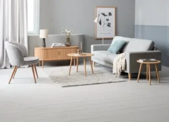 Fauteuil HOLMDRUP Gris/chêne -Ambiance Maison 216440 2