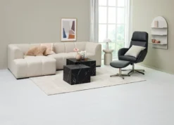 Table Basse TINGSTED 45x45/55x55 Coloris Marbre 2 Pcs -Ambiance Maison 219563