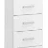 Commode 5 Tiroirs étroits TAPDRUP Blanc