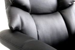 Fauteuil A/repose-pied HASSELAGER Noir -Ambiance Maison 52973