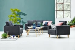 Royal Oak Table Basse LEJRE 48x85 Blanc/chêne -Ambiance Maison 60281