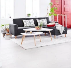 Royal Oak Table Basse LEJRE 48x85 Blanc/chêne -Ambiance Maison 60284 1