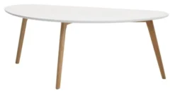 Royal Oak Table Basse LEJRE 60x120 Blanc/chêne