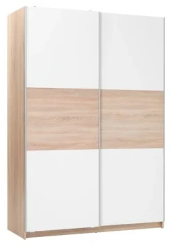 Armoire SATTRUP 151x219 Blanc/chêne