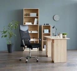 Bibliothèque HORSENS 5 Tablettes Chêne -Ambiance Maison 86012