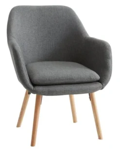 Fauteuil UDSBJERG Tissu Gris/chêne