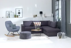 Fauteuil à Bascule NEBEL Bleu Clair -Ambiance Maison 87411