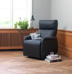 Fauteuil Inclinable VEJEN Noir -Ambiance Maison 87509