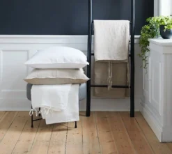 Parure De Lit Lin LINEA 240x220 Naturel -Ambiance Maison 97433