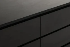 Commode 3+3 Tiroirs LIMFJORDEN Noir -Ambiance Maison 98826